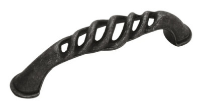 Hickory Hardware PA1321-BI Charleston Blacksmith 3'' CtoC Cabinet Pull Black Iron