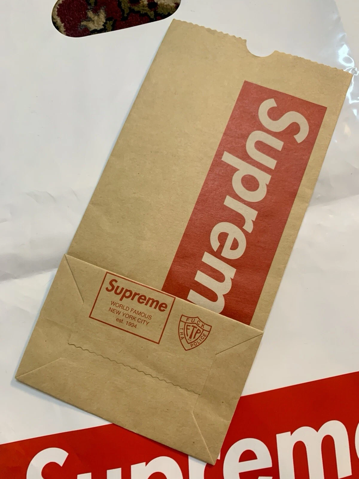 Supreme Tall Boy 22 24 oz canette de bière sac en papier marron 2007