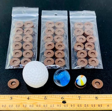EARLY 1900's 3 PKS OF 12 VTG OLD MARBLE COLLECTION STANDS MARBLES HOLDERS RARE