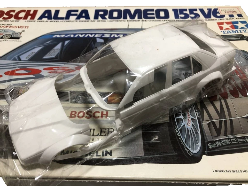 Tamiya 1/24 Bosch ALFA ROMEO 155 V6 TI Plastic Model Kit Unassembled Japan - Image 3 of 4