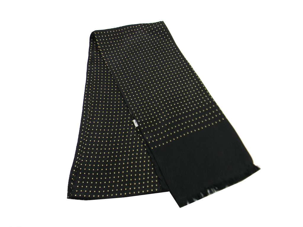 Sciarpa seta uomo blu bordeaux nera bianca a pois pallini bianchi neri mad italy - Avantgarde Accessori