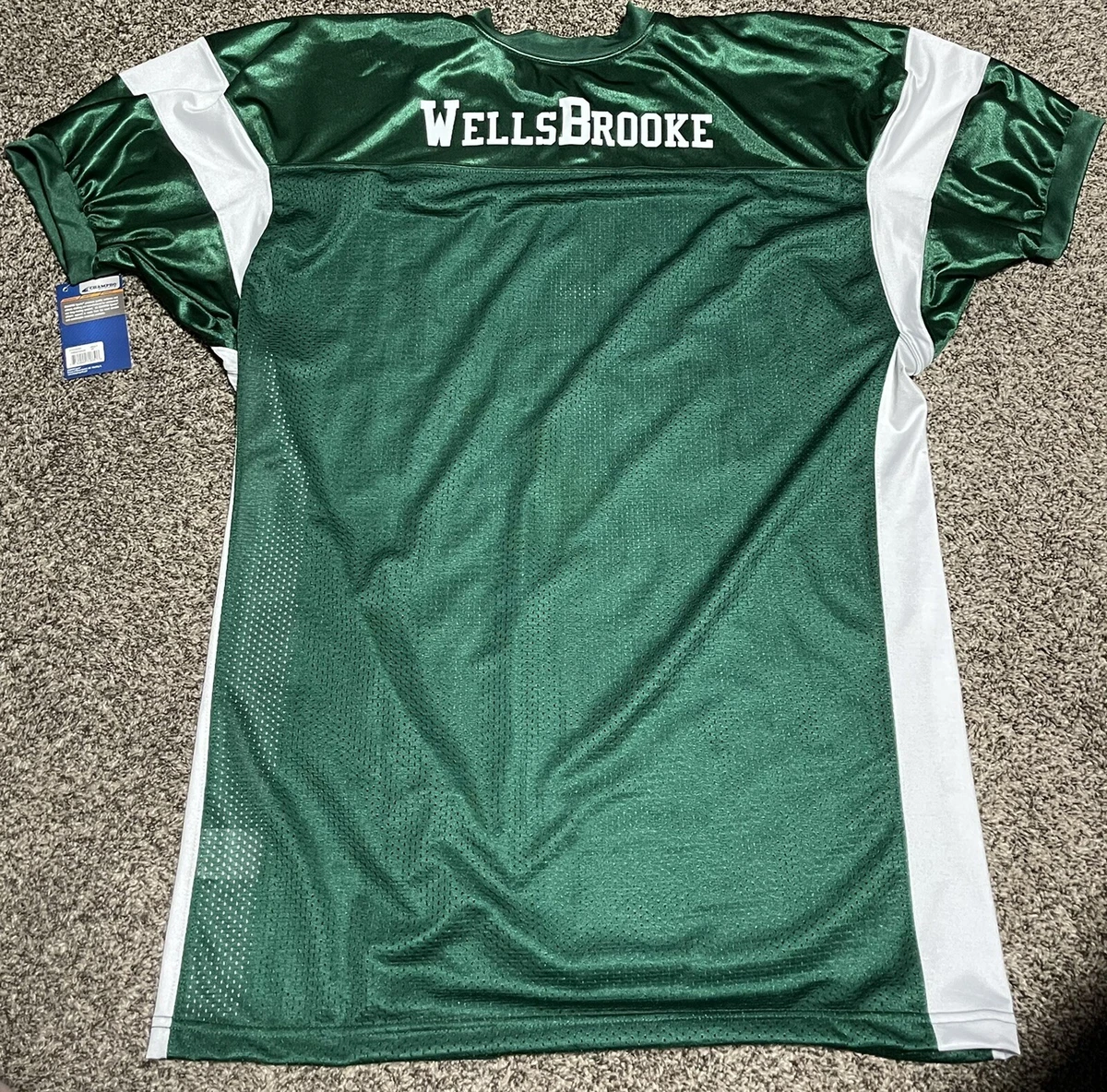 NWT Champro Sports XXL WellsBrooke Forest Green Football Jersey 2XL