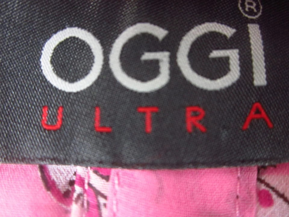 Camisa De Colección Boutique OGGI Miami Beach Para Mujer S Rosa Estampado Mariposa Manga Gorra Seda Foto 2 de 4