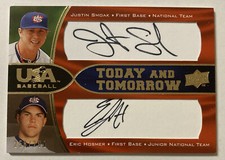 Eric Hosmer Justin Smoak 2008 UD Today Tomorrow AUTO Rookie Card #tt-5 (2965)