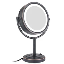 GURUN 8.5 Inch Tabletop LED Lighted Makeup Mirror with 10x Magnification