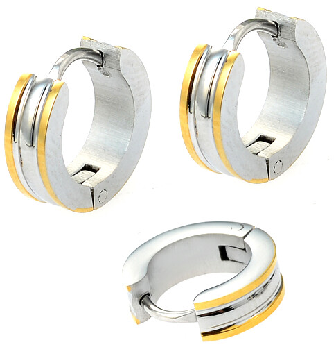 8 Paar Ohrringe Herren Edelstahl - Creolen Set Schwarz & Silber Für Männer & Damen