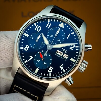 IWC Pilot Chronograph Automatic Blue Dial  41mm Watch IW388101
