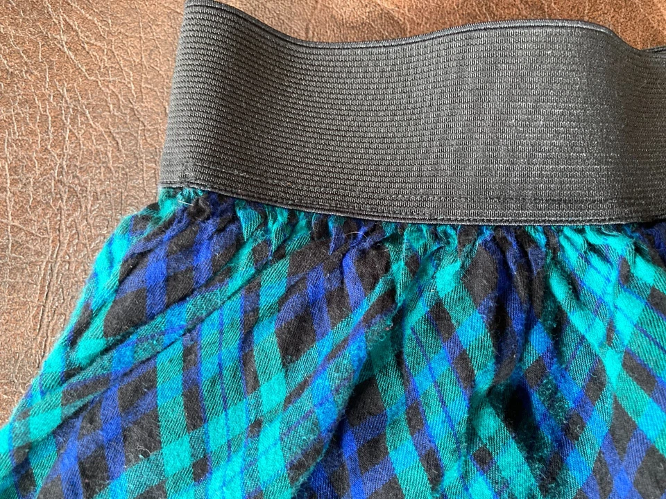 Falda a Cuadros Niña Talla L 10-12 TOTAL GIRL Algodón Negro/Verde/Azul Foto 2 de 4