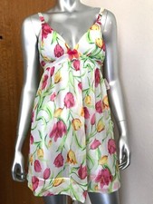 Betsey Johnson intimate 2 piece Floral Lingerie Sleep Gown Thong set Size M or S