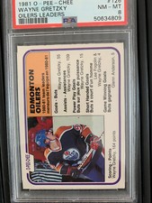 1981 O-Pee-Chee Hockey Card #126 Wayne Gretzky PSA 8 Oilers leaders