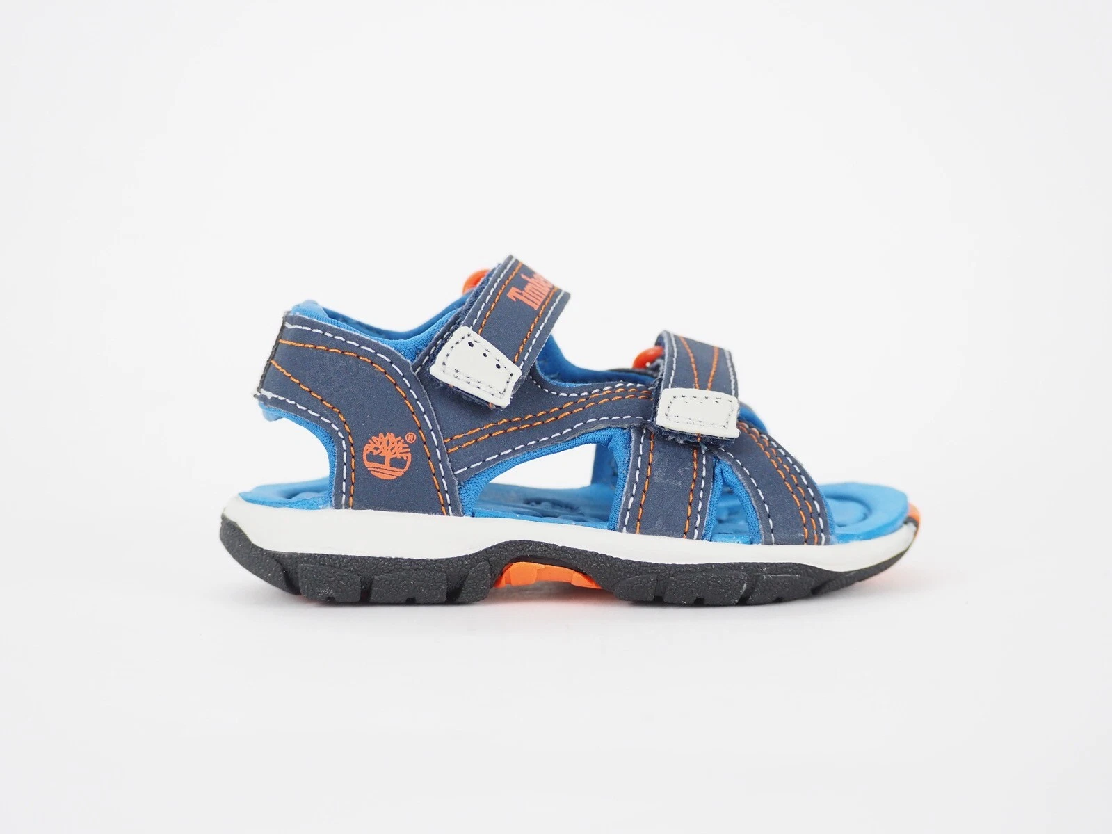 Sandali casual per bambini Timberland Mad River 43881 in pelle blu scuro 2 cinturini