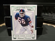 National Treasures Emerald Parallel Base Card Giants Lawrence Taylor 2/5  2015