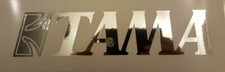 Tama Drums logo 9" X 2" CHROME logo DIE CUT sticker decal for bass drum