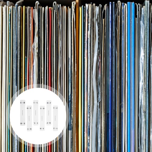 6 Pezzi Organizzatori Porta Album Divisori Vinile Classificazione Etichette Scheda A-z - Foto 5 di 10