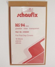 Hawid Schaufix Clear Stamp Mounts 165/94 Pack of 10 First Day Covers (m39)