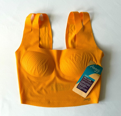Sloggi ZERO Feel Flow Top Gr. XS Orange Bralette Seamless NEU Etikett