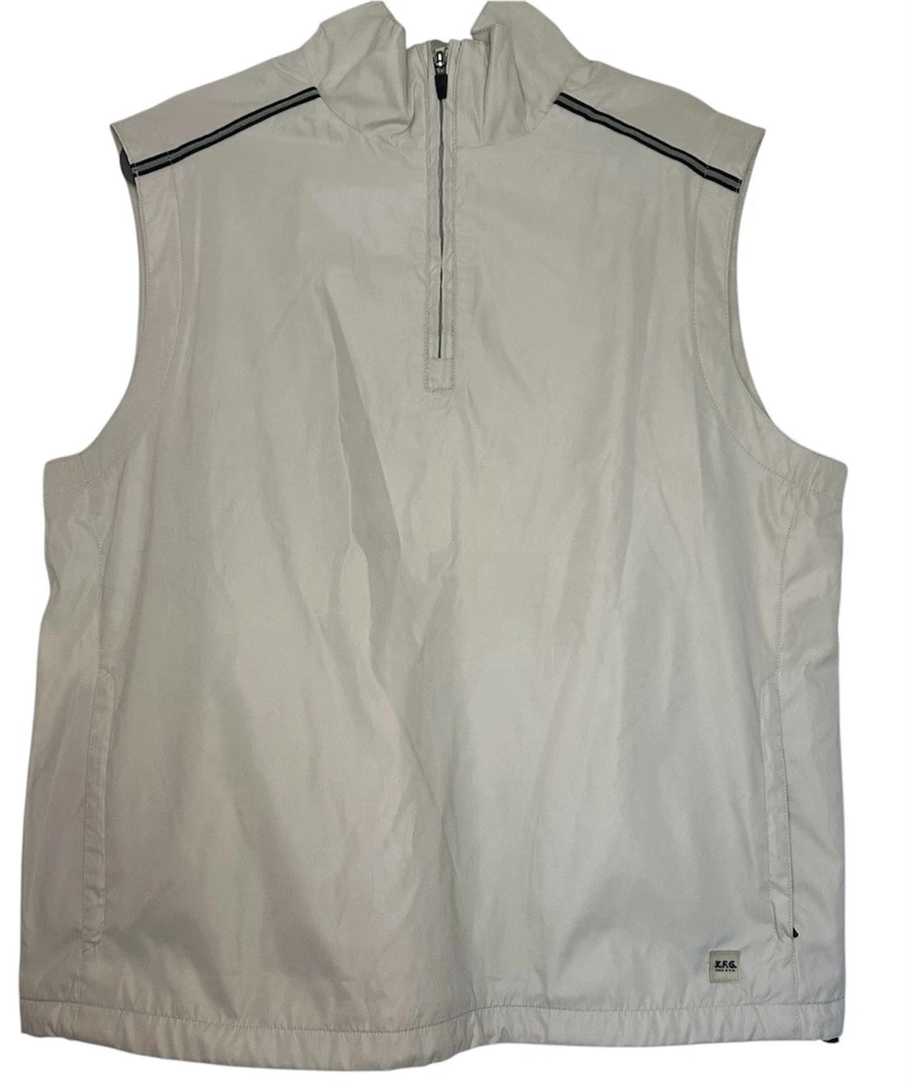 Veste IZOD Homme Taille L - Beige, Coupe-vent, Col V, Doublée - Occasion