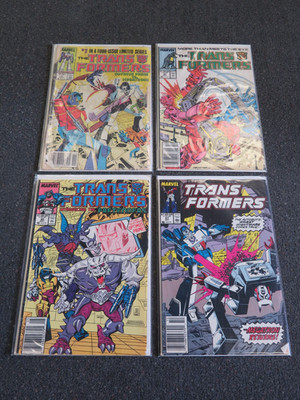 4 Marvel Comics Lot: Transformers #2, 35, 40, 57 (1984-1989)
