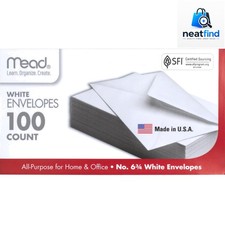 100PK White Envelope 75100, 6 3/4 inch