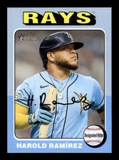 2024 Topps HERITAGE MINI HAROLD RAMIREZ BLUE BORDER 20/25 RAYS #72