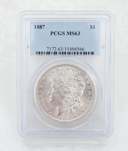 1887 Morgan $1 Dollar Silver Dollar Coin PCGS MS63 PCGS Philadelphia CN1035