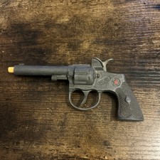 Vintage Hubley HUB Small 7 Toy Revolver Cap Gun Diecast Metal W/Star