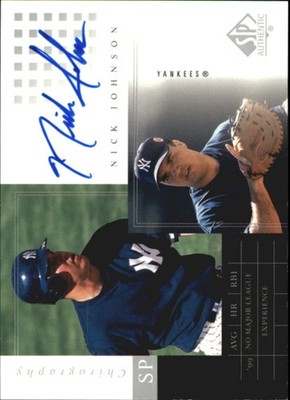 2000 Upper Deck SP Authentic Baseball ''Insert'' Cards