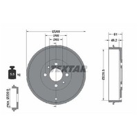 2X Bremstrommel Hinten FüR Fiat Marea 185 1.6 1.7 1.9 96 Bis 03 Textar Neu