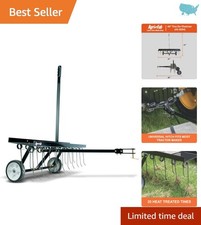 Heavy-Duty 40in Lawn Dethatcher with 20 Spring Steel Tines for Lawn Tractors