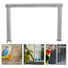 Bird Cage Perch Stick, Heavy-Duty Stainless Steel Platform, Parrot Stand for