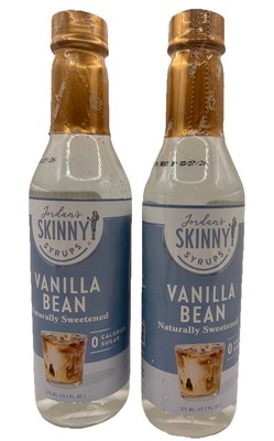 Jordans Skinny Syrups Vanilla Bean 0 Cal - Naturally Sweetened LOT OF 2 - 12.7fl