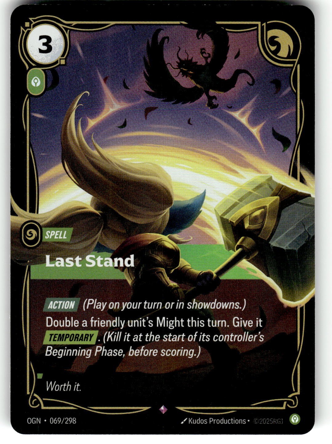 2025 League of Legends - Origins Card OGN-069 Rare Last Stand Foil