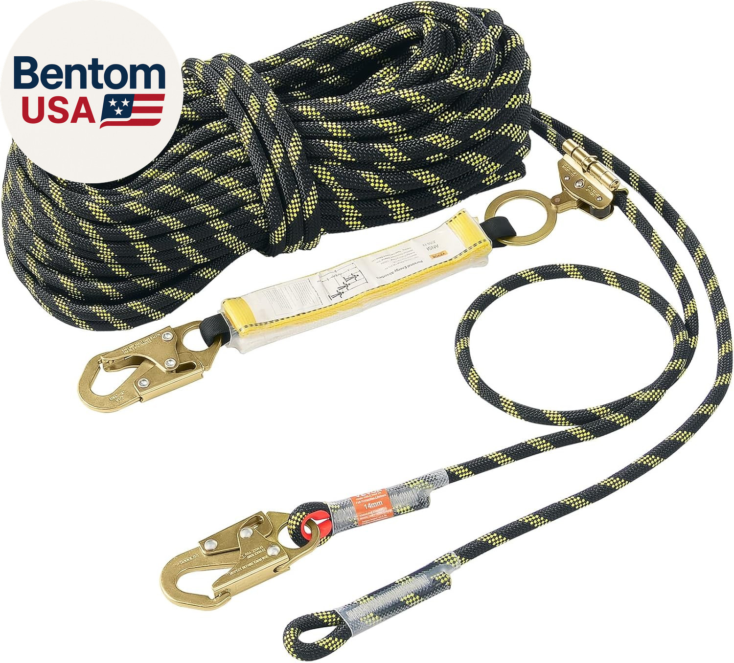 Cuerda de escalada, cuerda de seguridad de protección contra caídas, 25 50 100 150 pies soporte vertical para árbol