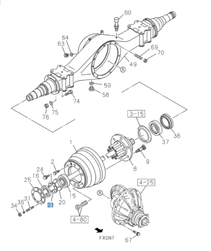 2x Washer Lock Rear Hub Bearing for ISUZU NRR NPR NPR-HD NQR 98-25
