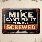Vintage Metal Tin Sign Funny Garage Bar Home Aluminum Sign 8x12 Inches