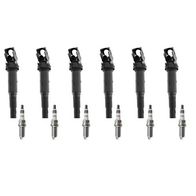 Eldor 6 Ignition Coils NGK Iridium Spark Plugs Kit for E82 E88 E90 E92 E60 E70