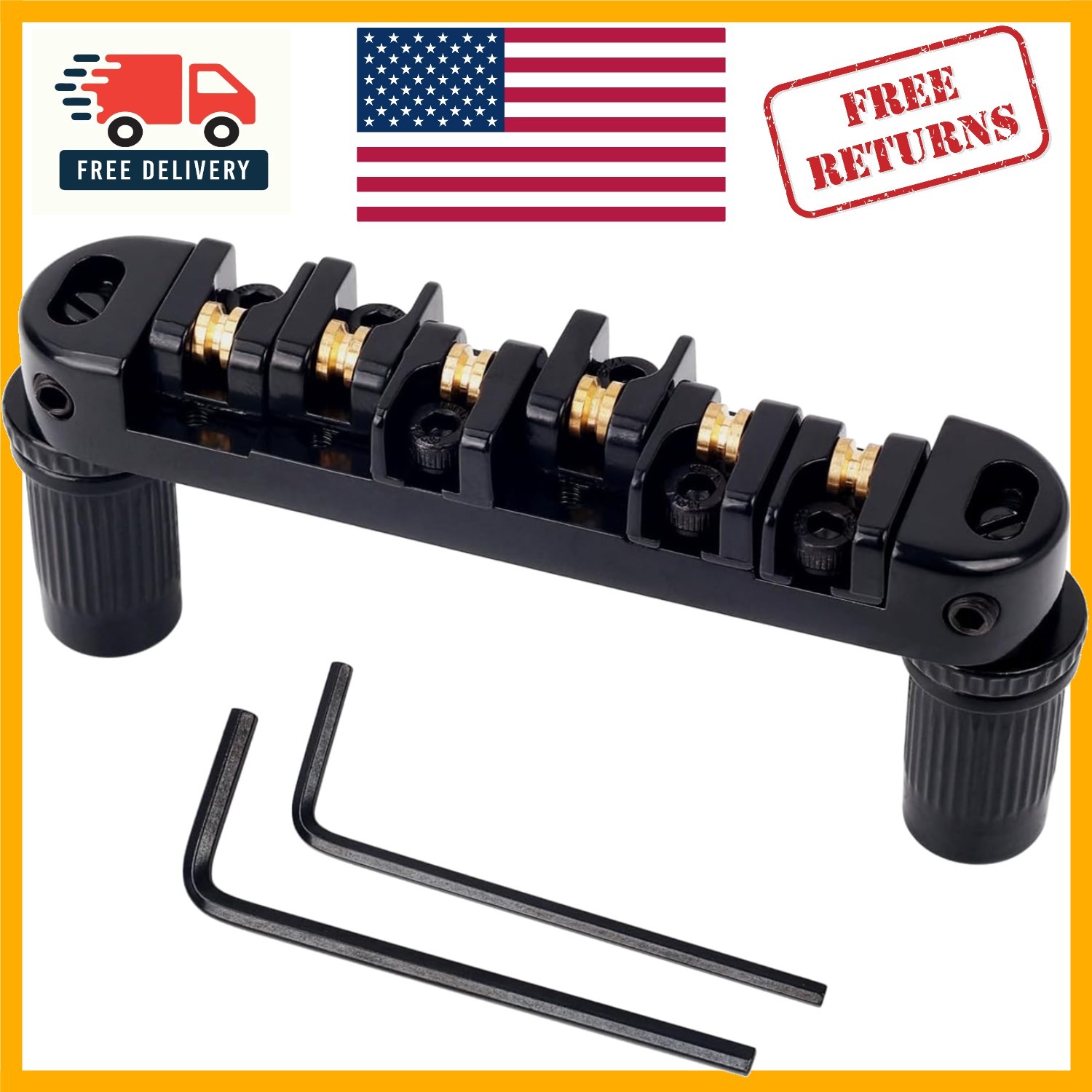 Durable Electric Guitar Roller Saddle Bridge for Seamless Intonation Adjustments