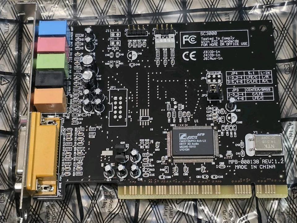 MadDog 5.1 通道 PCI 声卡 MPB-000138 SC3000 + 安装和信息 CD — 第 2/4 张图片