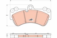 Bremsbelagsatz Scheibenbremse Cotec Trw GDB1720 FüR 7L7 7L6 Vw 7LA Touareg Tdi