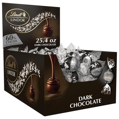 Lindt Lindor Dark Chocolate Truffles 60 Pieces, Premium Box