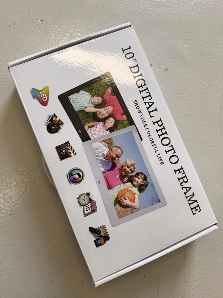 10 x 10.1" Digital Photo Picture Frames IPS Display w/ Photo Music Video Alarm   - Image 2 of 3