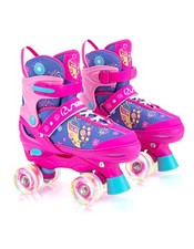 RunRRIn Adjustable Kids Roller Skates w/ Light Up Wheels For Girls  Boys