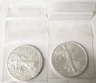Lot Of 2 - 2018-2016 - 1 oz American Silver Eagle Coin Uncirculated, Unopened.