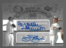 Brooks Robinson Jim Palmer 2005 Upper Deck Hall Of Fame Signatures Auto 10/10