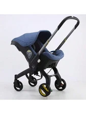 Bi-Directional 4-in-1 Baby Stroller with Basket, Foldable & Compact