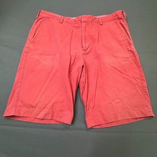 J.Crew Mens Chino Shorts Red Coral 100 Cotton Flat Front 38 Waist 10 Inseam