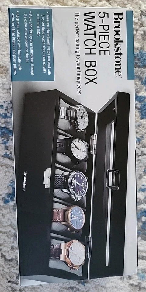Brookstone Caja Reloj 5 Piezas NUEVO Foto 2 de 4