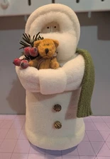 Hearts & Ivy Santa plush stuffed figure 8.5" medium Hearts and Ivy white