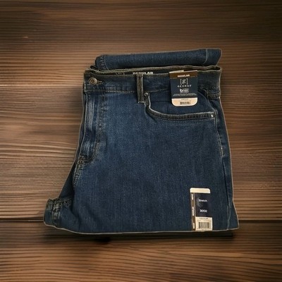 George Mens 36x32 Regular Fit Jeans Straight Leg Stretch 