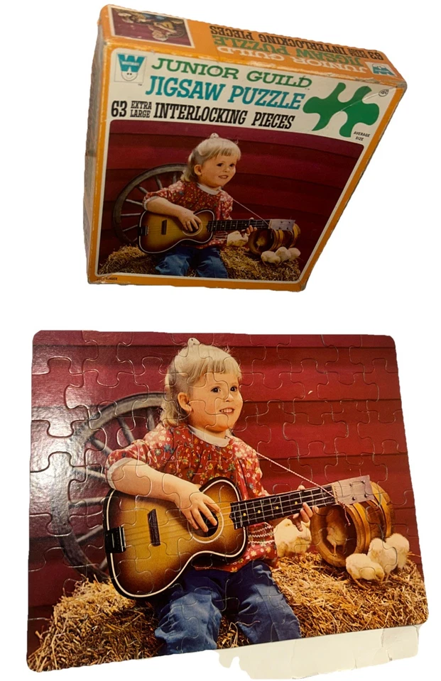 Folk Singer 63 Extra Large Interlocking Piece Jigsaw Puzzle Whitman Junior Guild - Image 3 of 3